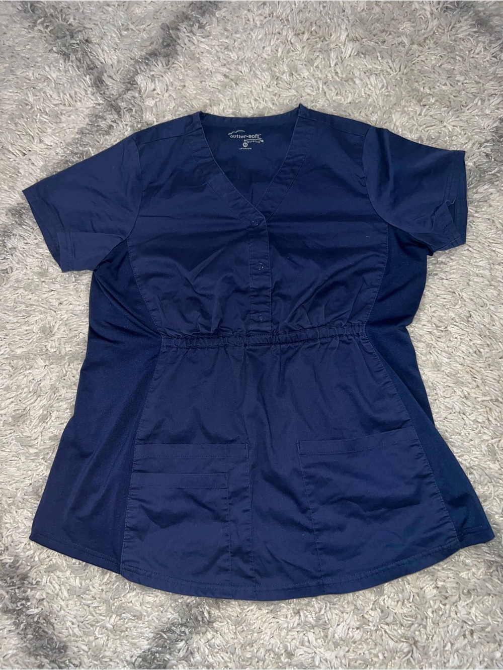 Butter Women's Navy V-Neck Tunic Top